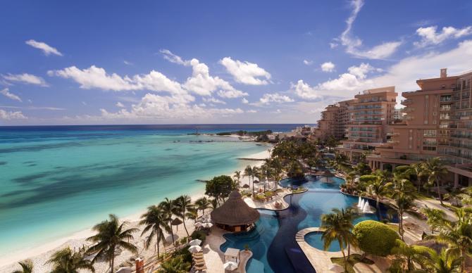View of the Grand Fiesta Americana, Cancun Mexico CME CLE CE destination.