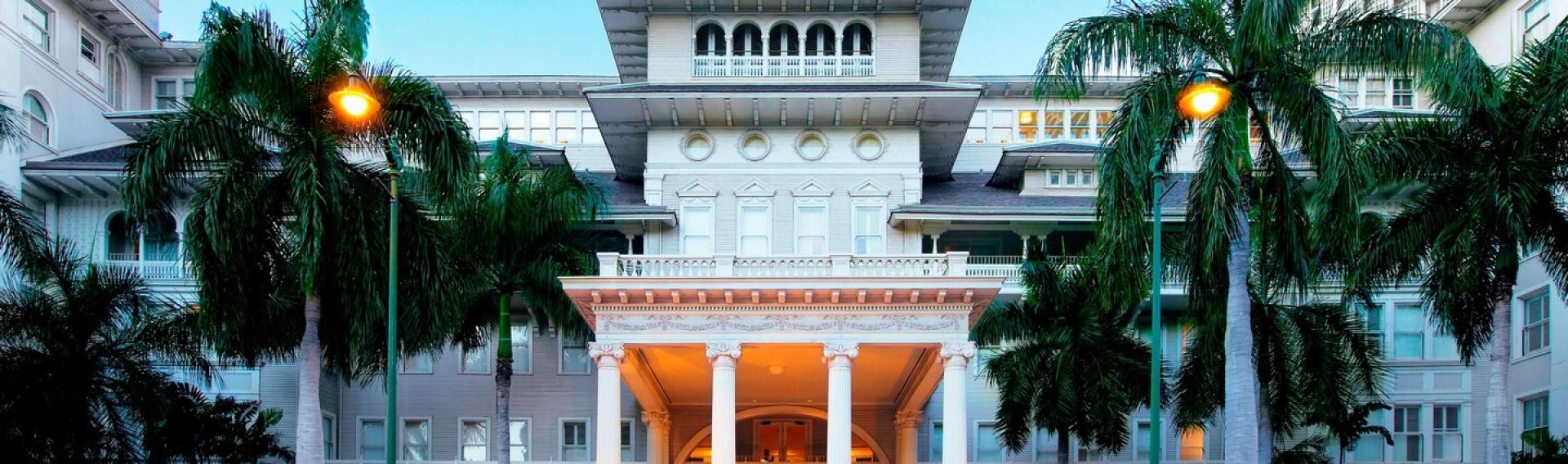 View of the Moana Surfrider, Westin, Honolulu (Oahu) Hawaii CME CLE CE Destination.